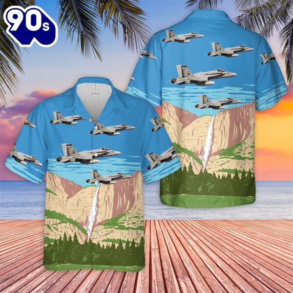 US Navy F-A-18C Of VFA-86 Sidewinders Hawaiian Shirt