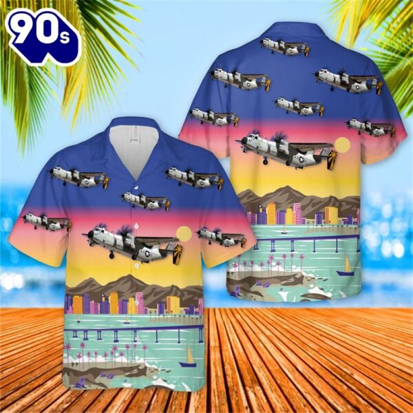 US Navy Grumman C-2A Greyhound Of VRC-30 Providers Hawaiian Shirt