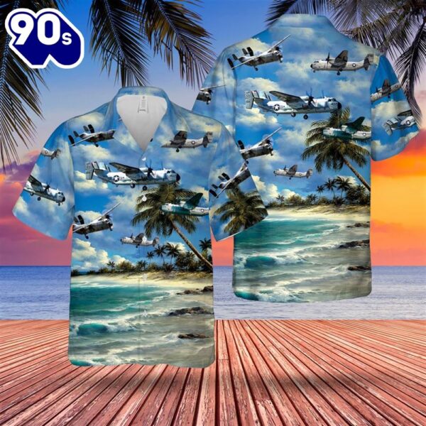 US Navy Grumman C-2A Greyhound VRC-50 (Foo Dogs) Hawaiian Shirt