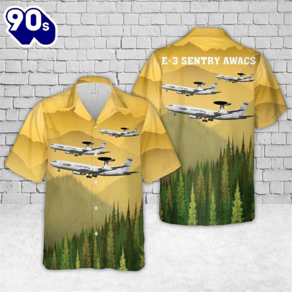 Us Air Force E-3 Sentry Awacs Trendy Hawaiian Shirt