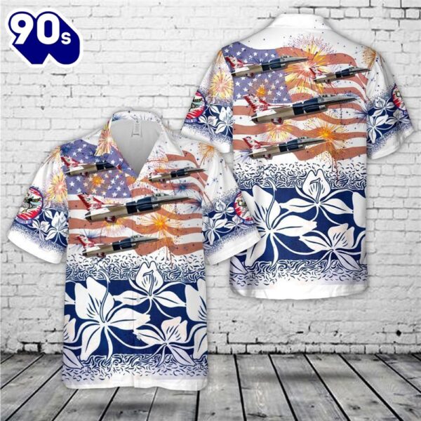Us Air Force F-16 Fighting Falcon 457Th Fighter Squadron, 4Th Of July Trendy Hawaiian Shirt
