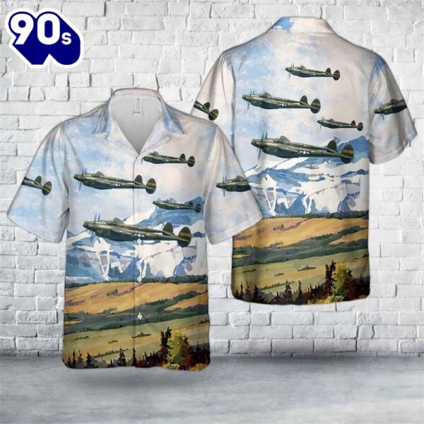 Us Air Force Lockheed P-38 Lightning Hollywood Hepcat Trendy Hawaiian Shirt