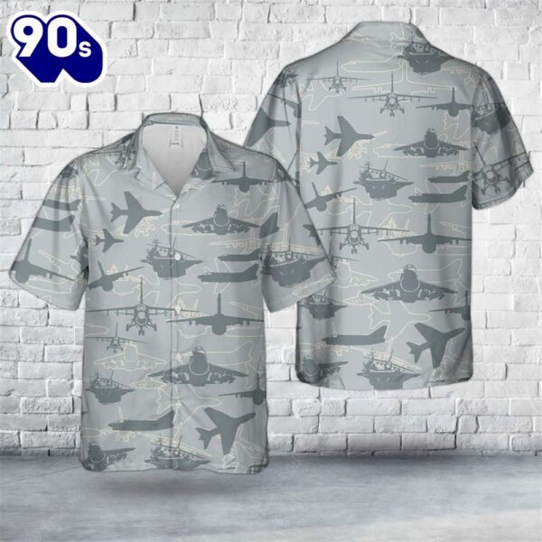 Us Air Force Ltv A-7 Corsair Ii Silhouette Trendy Hawaiian Shirt