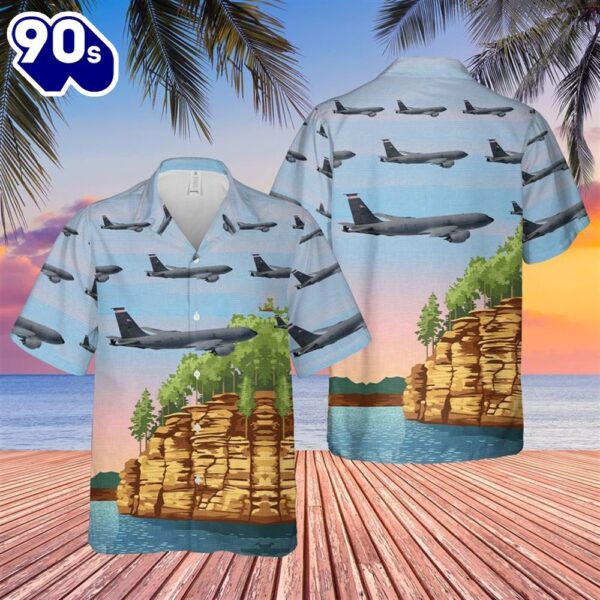 Us Air Force Wisconsin Air National Guard 128Th Air Refueling Wing Kc-135R Stratotanker Trendy Hawaiian Shirt