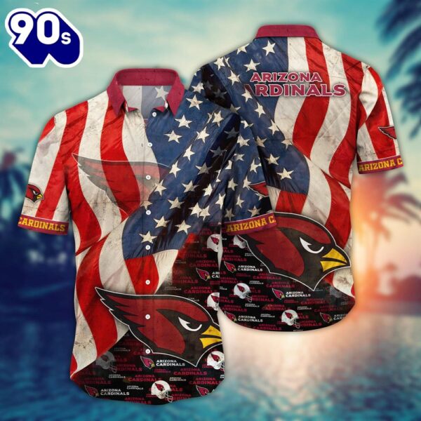 Arizona Cardinals NFL US Flaq 4th Of July Hawaiian Shirt  For Fans Trending Summer Football Shirts