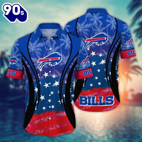 Buffalo Bills NFL Summer 4th Of July USA Flaq Hawaiian Shirt For Fans