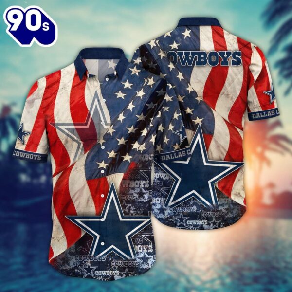 Dallas Cowboys NFL US Flaq 4th Of July Hawaiian Shirt  For Fans Trending Summer Football Shirts