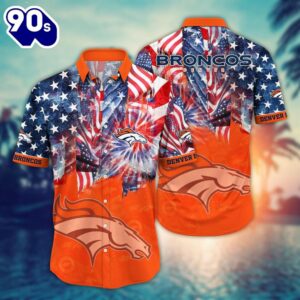 Denver Broncos NFL US Flaq 4th Of July Hawaiian Shirt For Fans Trending Summer Football Shirts 1