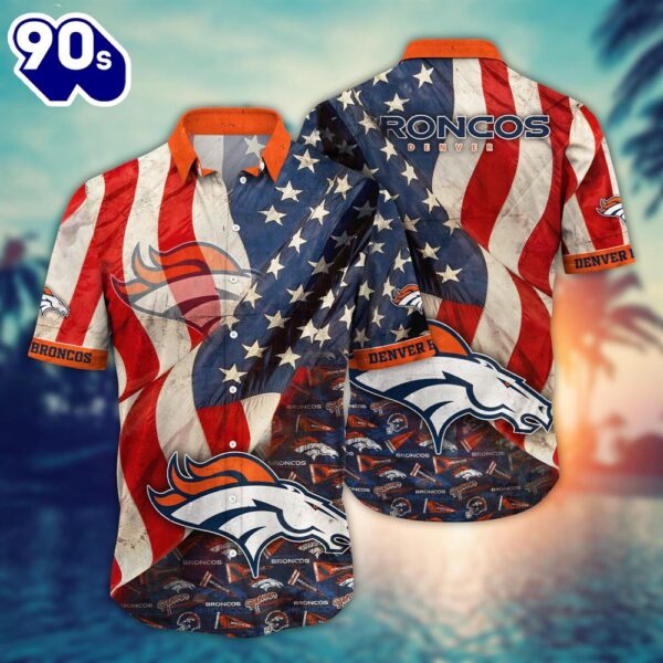 Denver Broncos NFL US Flaq 4th Of July Hawaiian Shirt  For Fans Trending Summer Football Shirts