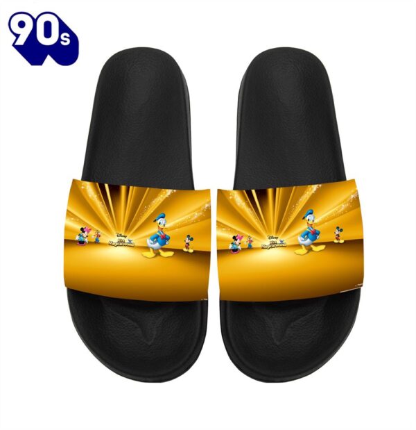 Disney Characters Mickey Goofy Donald It Is A Magicial World  Gift For Fans Sandals