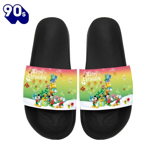 Disney Characters Mickey Goofy Donald Merry Christmas Gift For Fans Sandals