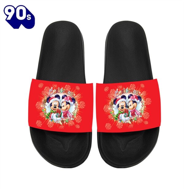 Disney Mickey Mouse Christmas Mickey And Minnie Red  Gift For Fans Sandals