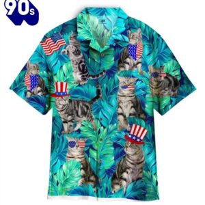 Independence USA Flag Cat Lover…