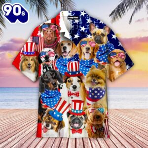 Independence USA Flag Dogs Lover…