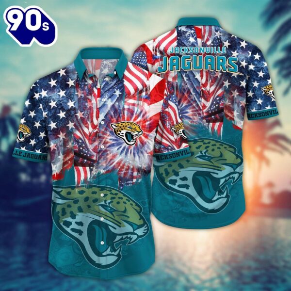 Jacksonville Jaguars NFL US Flaq 4th Of July Hawaiian Shirt  For Fans Trending Summer Football Shirts