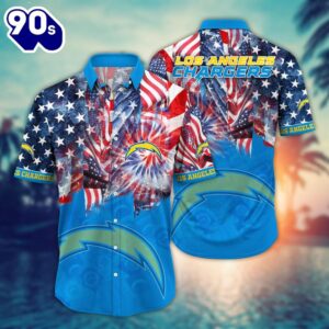 Los Angeles Chargers NFL US Flaq 4th Of July Hawaiian Shirt For Fans Trending Summer Football Shirts 1