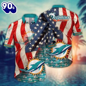 Miami Dolphins NFL US Flaq 4th Of July Hawaiian Shirt For Fans Trending Summer Football Shirts