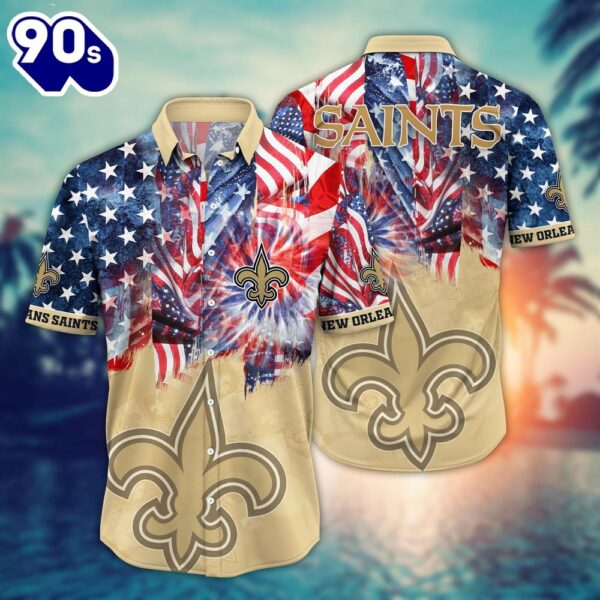 New Orleans Saints NFL US Flaq 4th Of July Hawaiian Shirt  For Fans Trending Summer Football Shirts