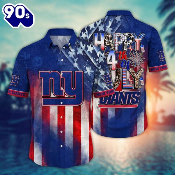 New York Giants NFL Happy 4th Of July Hawaiian Shirt