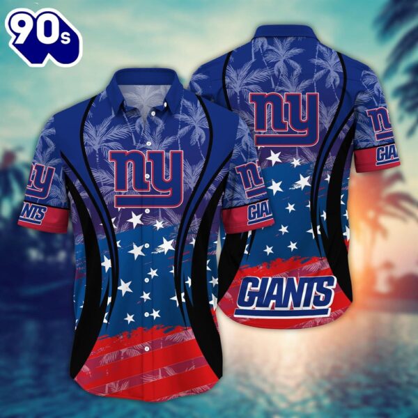 New York Giants NFL Summer 4th Of July USA Flaq Hawaiian Shirt For Fans