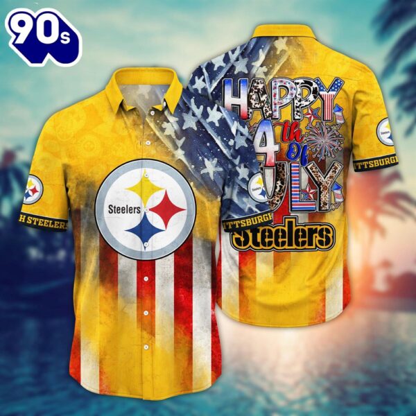 Pittsburgh Steelers NFL Happy 4th Of July Hawaiian Shirt