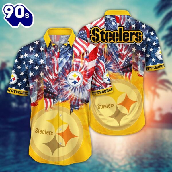 Pittsburgh Steelers NFL US Flaq 4th Of July Hawaiian Shirt  For Fans Trending Summer Football Shirts