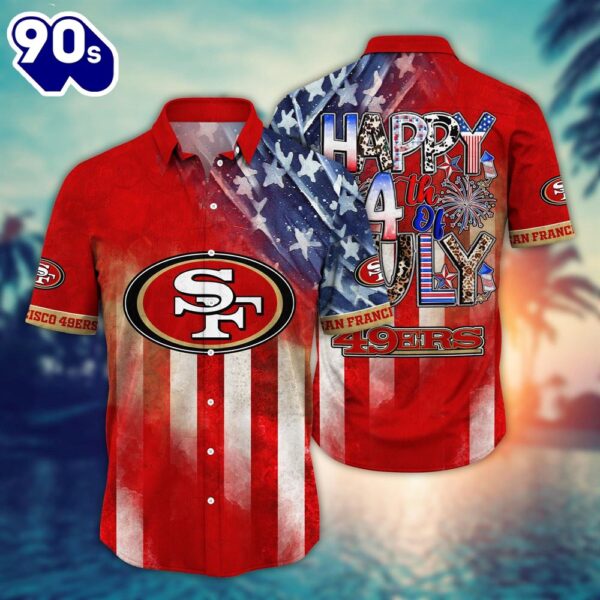 San Francisco 49ers NFL Happy 4th Of July Hawaiian Shirt