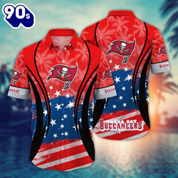Tampa Bay Buccaneers NFL Summer 4th Of July USA Flaq Hawaiian Shirt For Fans