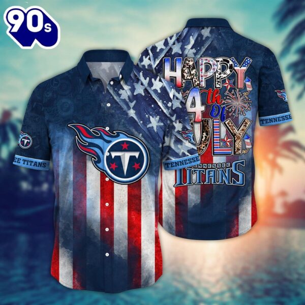 Tennessee Titans NFL Happy 4th Of July Hawaiian Shirt