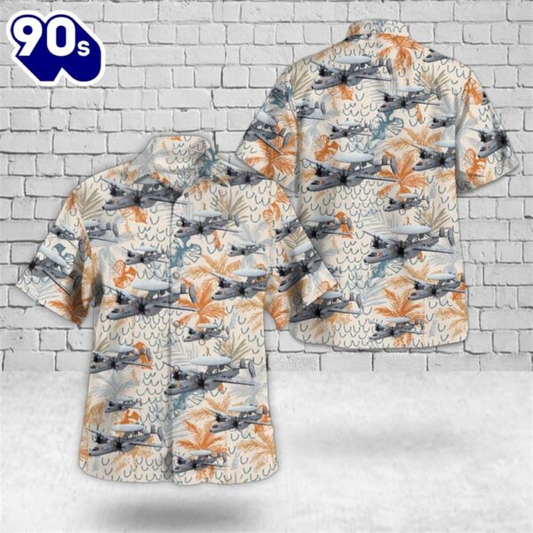 US Navy Northrop Grumman E-2D Advanced Hawkeye Airborne Early Warning (AEW) Aircraft Hawaiian Shirt