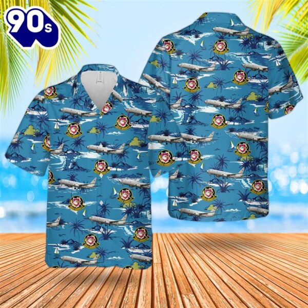 US Navy P-8A Poseidon Of Patrol Squadron 47 (VP-47) The Golden Swordsmen Hawaiian Shirt