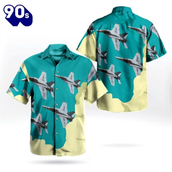 US Navy Sun ‘n Fun Boeing FA-18F Super Hornet Hawaiian Shirt