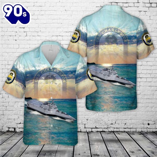 US Navy USS Charleston (LCS-18) Independence-class littoral combat ship Hawaiian Shirt
