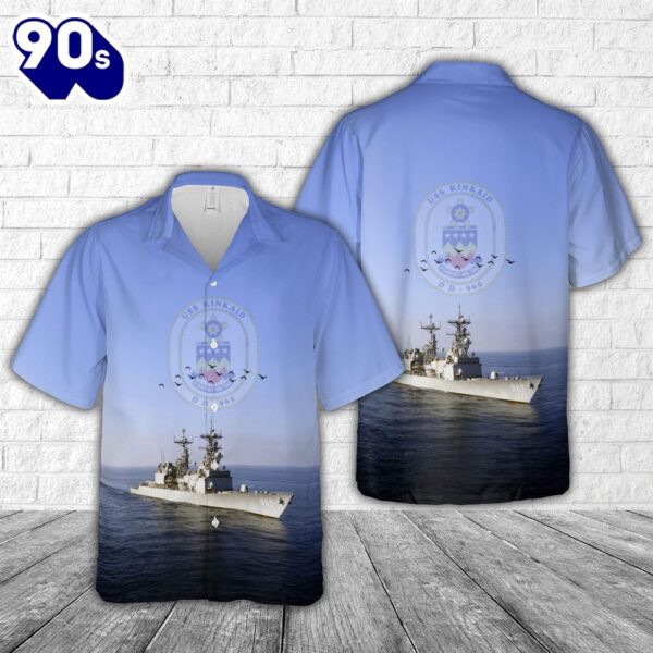 US Navy USS Kinkaid (DD-965) Hawaiian Shirt