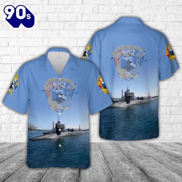 US Navy USS Michigan (SSGN-727) Hawaiian Shirt