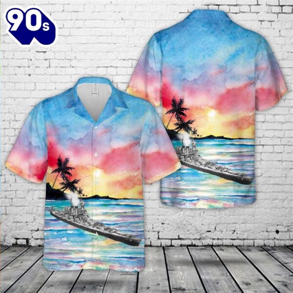 US Navy USS North Carolina (BB-55) Hawaiian Shirt