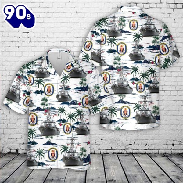 US Navy USS Ramage (DDG-61) Hawaiian Shirt