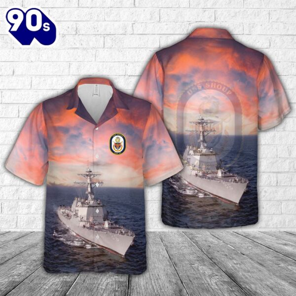 US Navy USS Shoup (DDG 86) Hawaiian Shirt