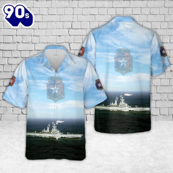 US Navy USS Texas CGN-39 Hawaiian Shirt