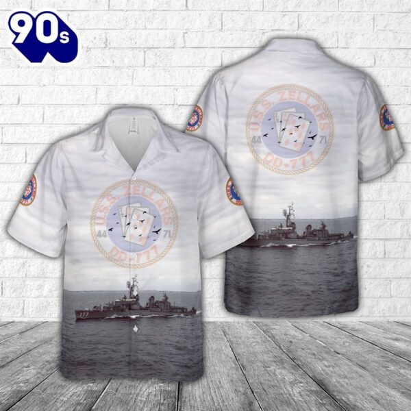 US Navy USS Zellars (DD-777) Hawaiian Shirt