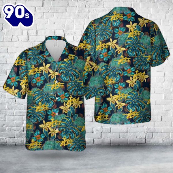 US Navy Underwater Demolition Badge Hawaiian Shirt