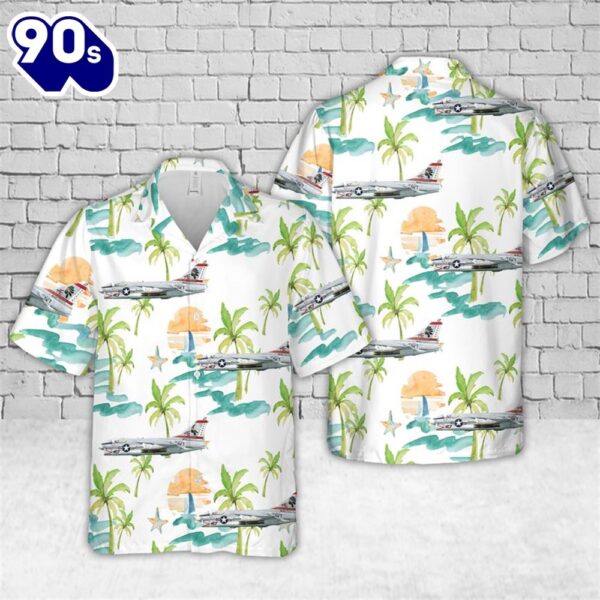 US Navy VA-87 Golden Warriors A-7E Corsair II Hawaiian Shirt
