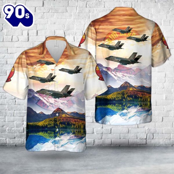 US Navy VF-101 Grim Reapers F-35C Hawaiian Shirt
