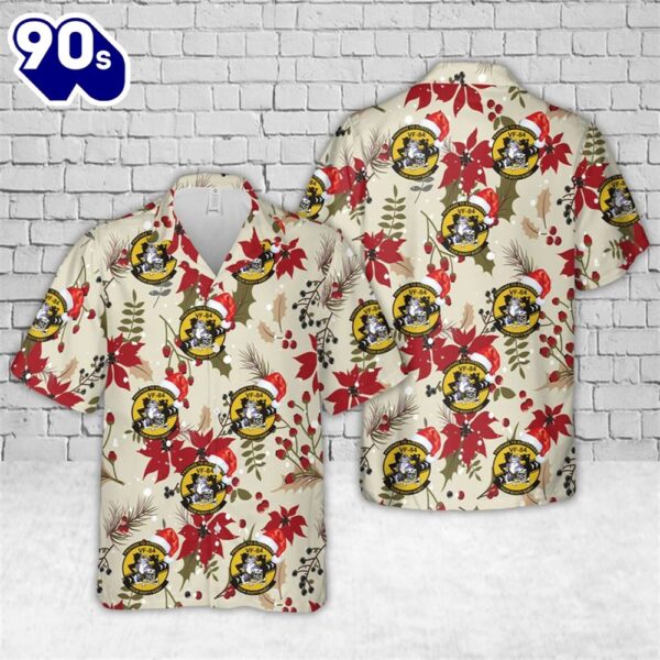 US Navy VF-84 Jolly Rogers Christmas Hawaiian Shirt