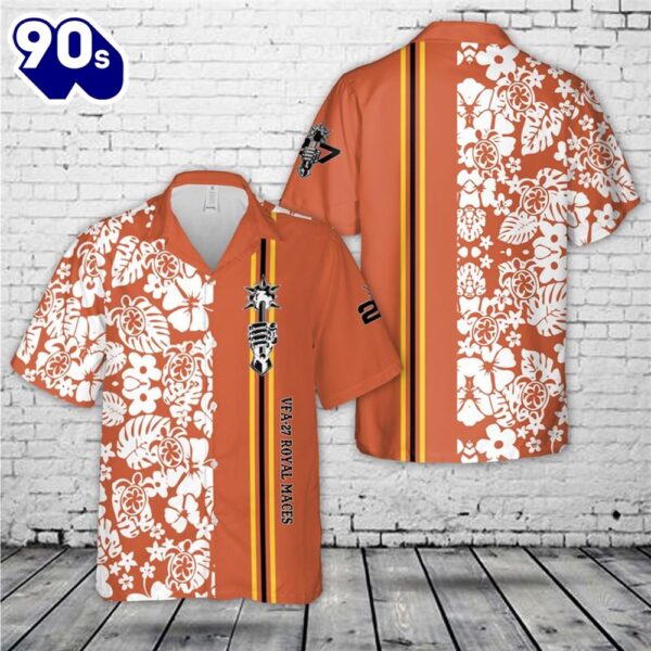 US Navy VFA-27 Royal Maces Hawaiian Shirt