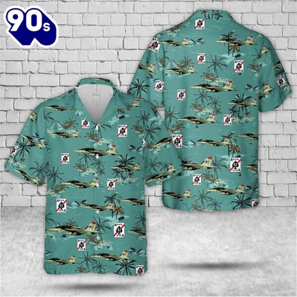 US Navy VFA-41 Black Aces FA-18F Super Hornet Hawaiian Shirt