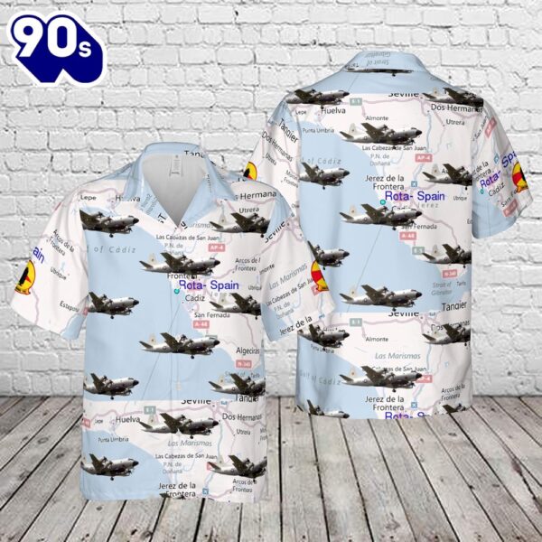 US Navy VQ-2 Squadron EP-3E aircraft Hawaiian Shirt