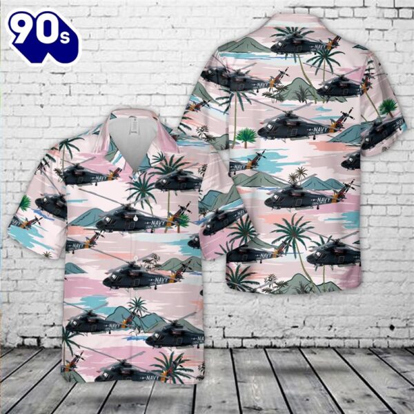 US Navy Vietnam Era Kaman SH-2F Seasprite Hawaiian Shirt