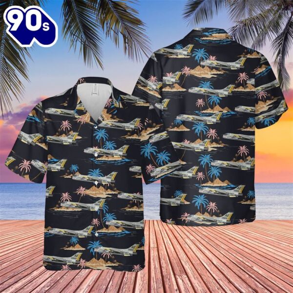 US Navy Vought F-8E Crusader Of VF-33 Hawaiian Shirt