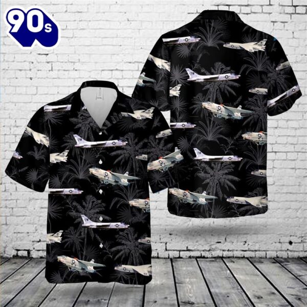 US Navy Vought RF-8 Crusader Hawaiian Shirt